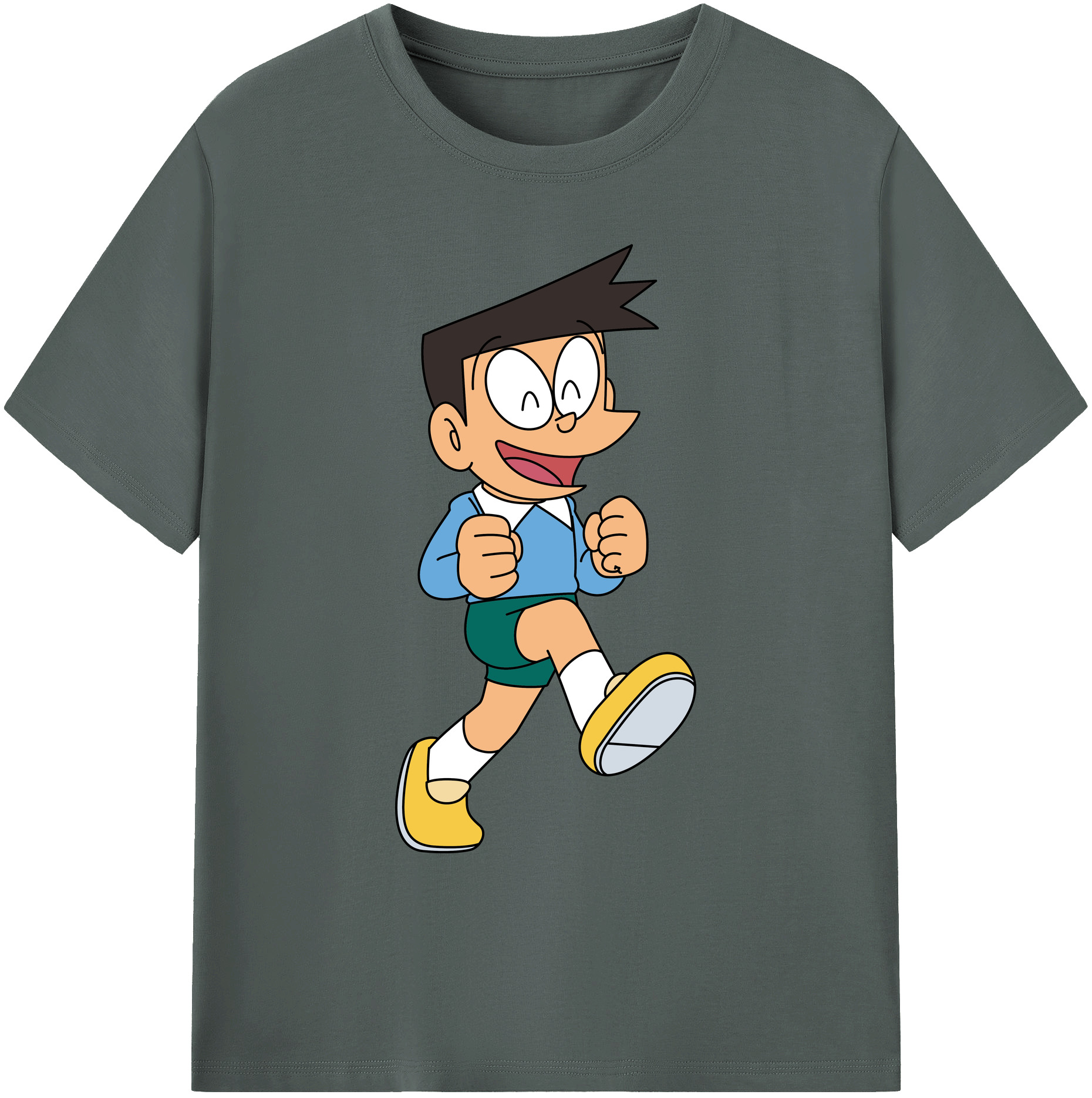 （画像用） ドラえもん 骨川 スネ夫 Doraemon Honekawa Suneo 綿100％ メンズ半袖Tシャツ｜肌触りやわらか＆通気性